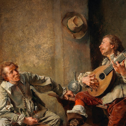 Una Canzone Ernest Meissonier ems8 quadro stampato su tela