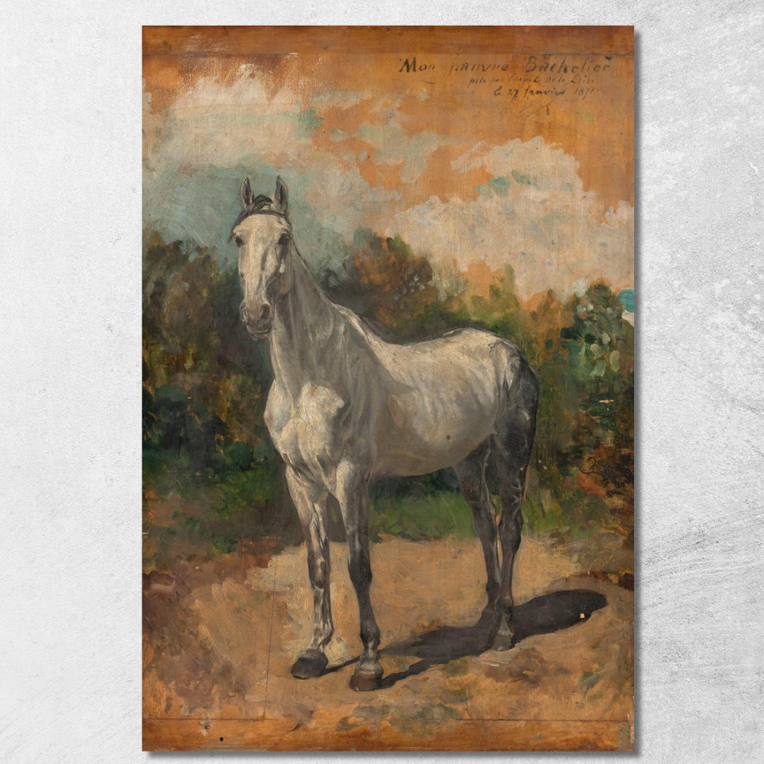 Bachelier Cavallo Dell'Artista Ernest Meissonier ems10 quadro stampato su tela Bachelier Cavallo Dell'Artista Ernest Meissonier ems10 quadro stampato su tela