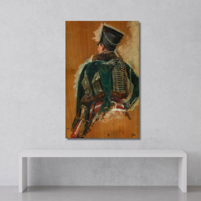 Cavaliere Ernest Meissonier ems13 quadro stampato su tela