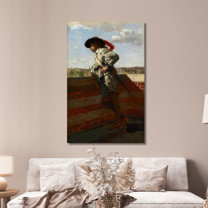 Su Una Terrazza Ernest Meissonier ems26 quadro stampato su tela