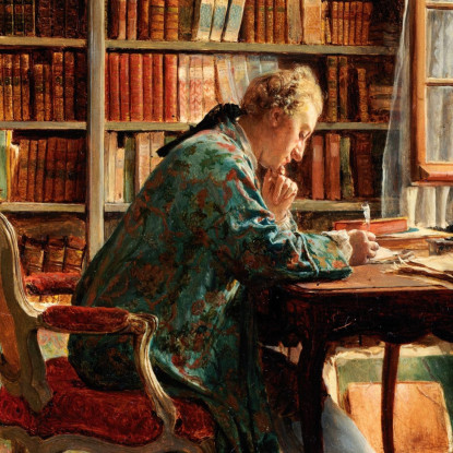 Il Bibliofilo Ernest Meissonier ems33 quadro stampato su tela