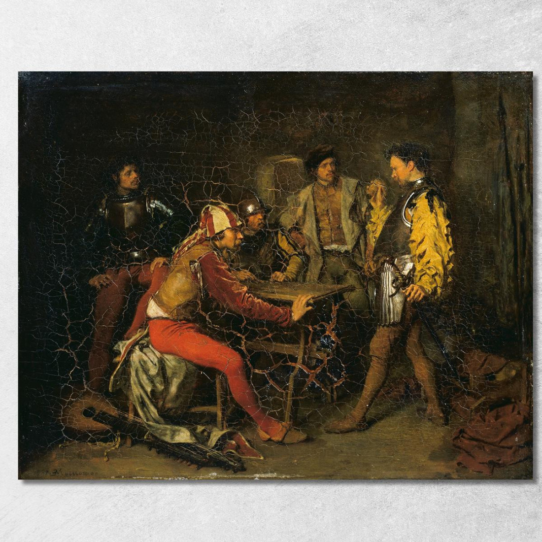 La Sala Della Guardia Ernest Meissonier ems35 quadro stampato su tela La Sala Della Guardia Ernest Meissonier ems35 quadro stampato su tela