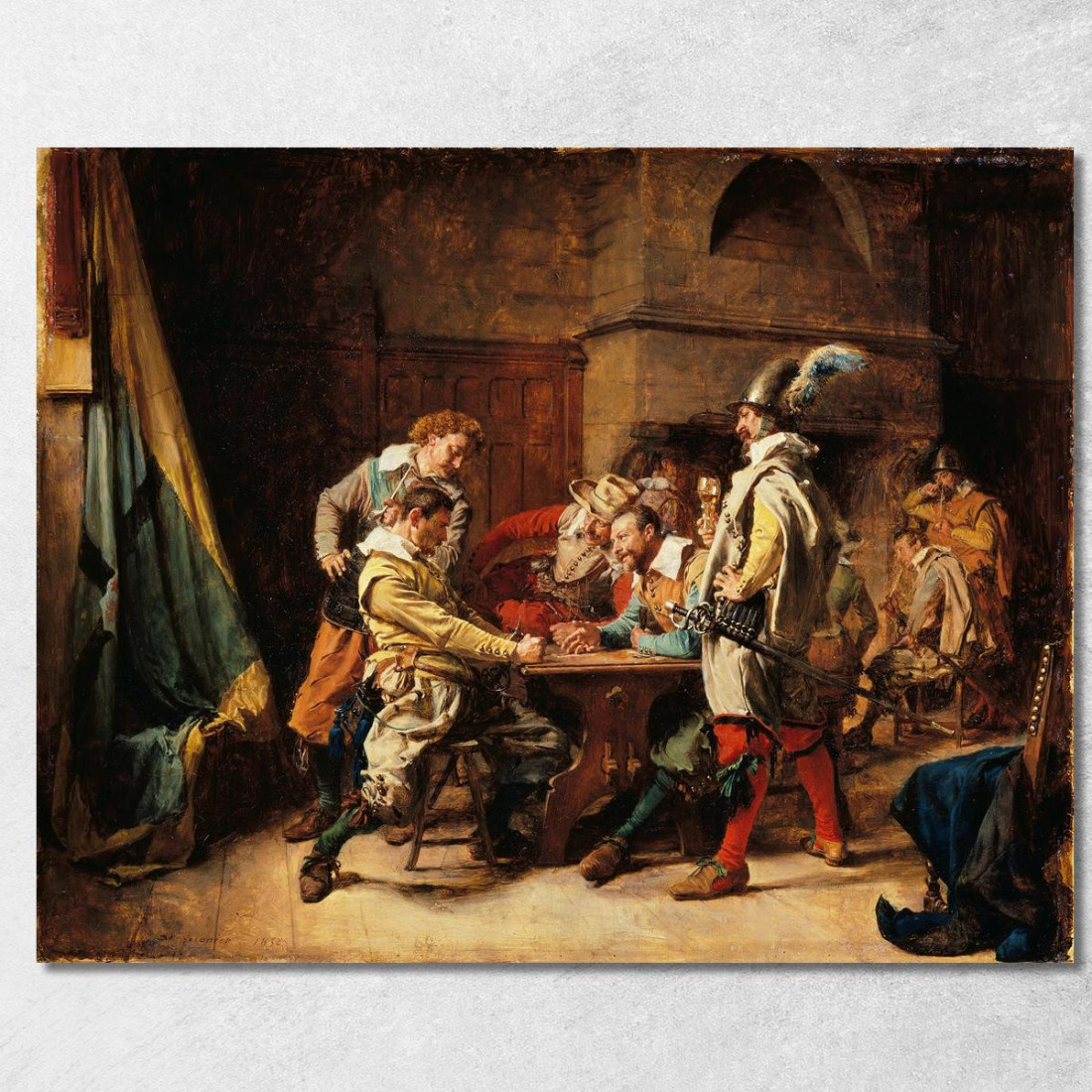 Il Gioco Perduto Ernest Meissonier ems37 quadro stampato su tela Il Gioco Perduto Ernest Meissonier ems37 quadro stampato su tela