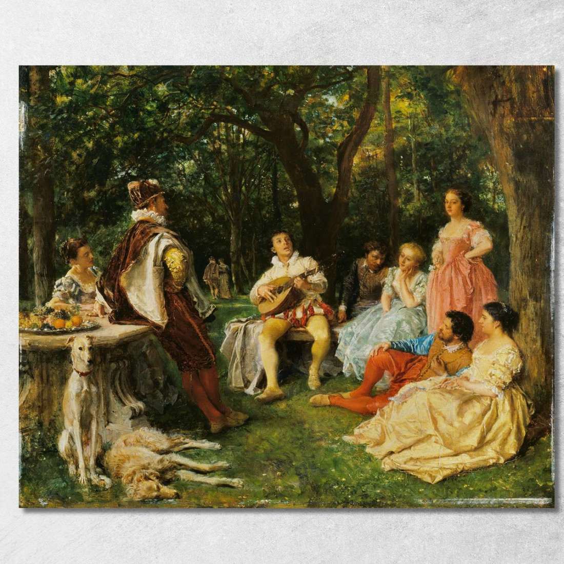 Il Recital Ernest Meissonier ems38 quadro stampato su tela Il Recital Ernest Meissonier ems38 quadro stampato su tela