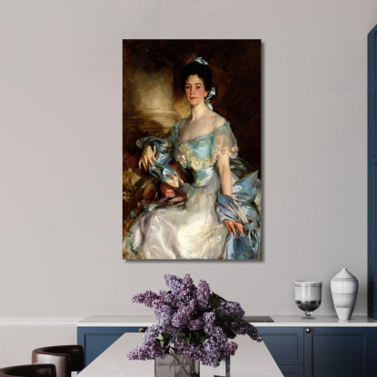 Ritratto Della Signora A Lawrence Rotch John Singer Sargent jss238 quadro stampato su tela