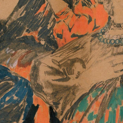 Tre Donne Russe Filipp Malyavin fml19 quadro stampato su tela