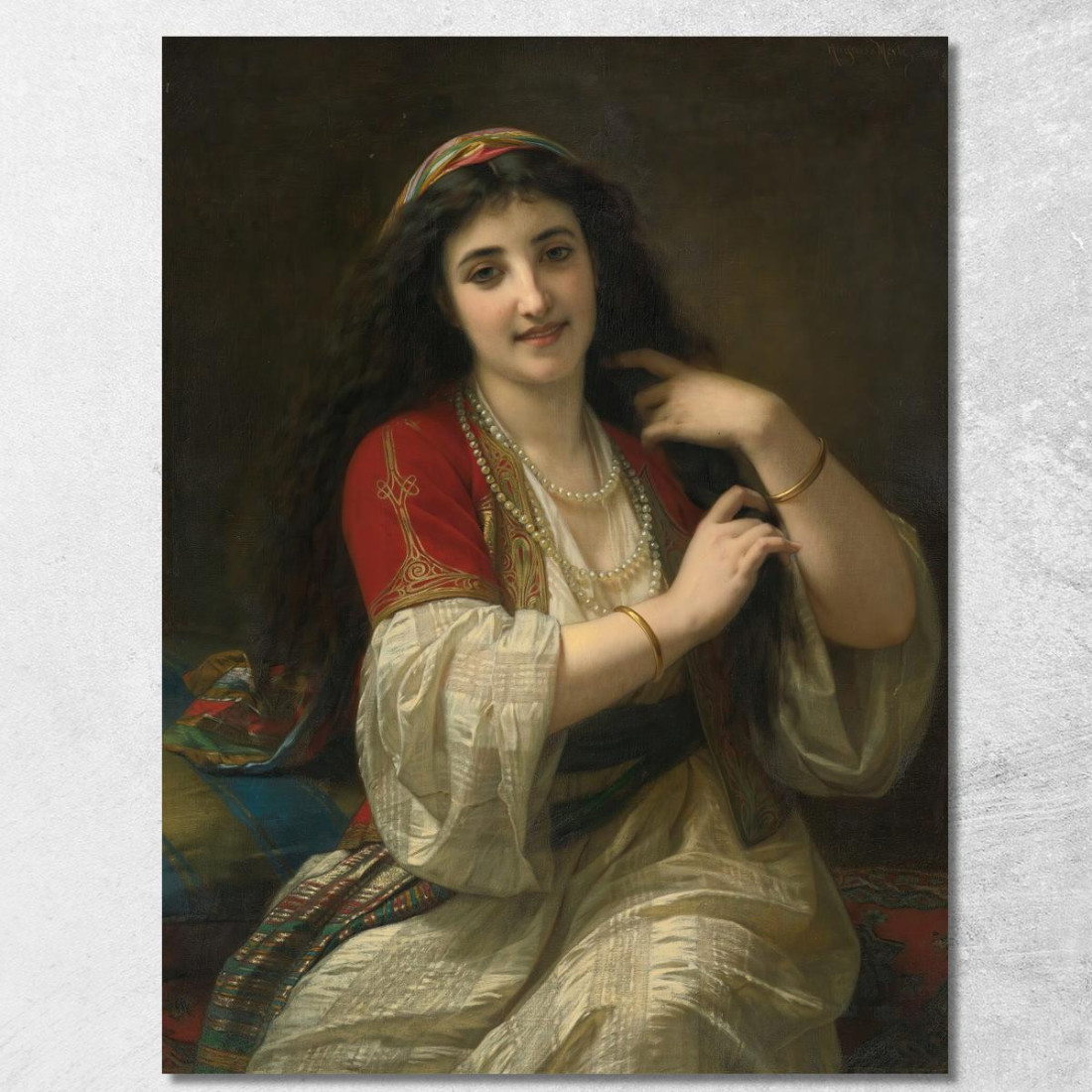 Una Bellezza Turca Hugues Merle hmr3 quadro stampato su tela Una Bellezza Turca Hugues Merle hmr3 quadro stampato su tela