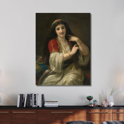 Una Bellezza Turca Hugues Merle hmr3 quadro stampato su tela