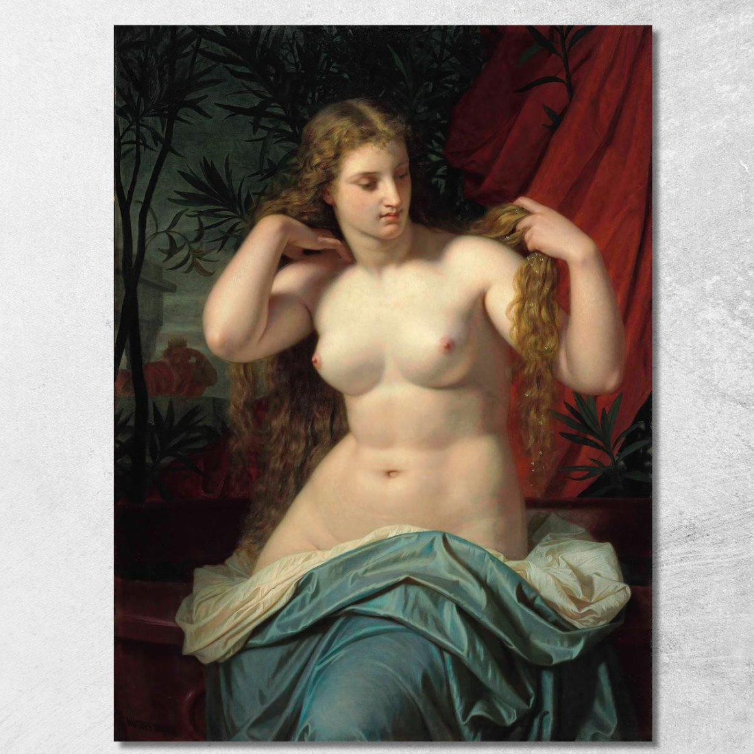 Betsabea Hugues Merle hmr5 quadro stampato su tela Betsabea Hugues Merle hmr5 quadro stampato su tela