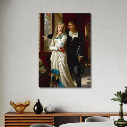 Amleto E Ofelia Hugues Merle hmr9 quadro stampato su tela