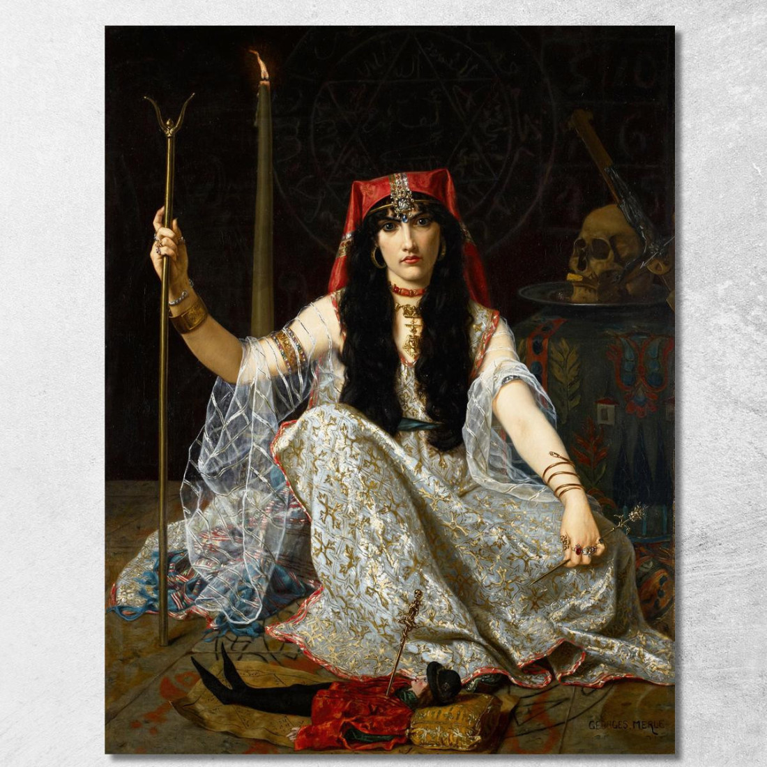 L'Incantatrice Hugues Merle hmr13 quadro stampato su tela