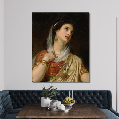 Regina Ester Hugues Merle hmr19 quadro stampato su tela