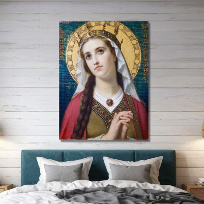 Santa Elisabetta D'Ungheria Hugues Merle hmr21 quadro stampato su tela