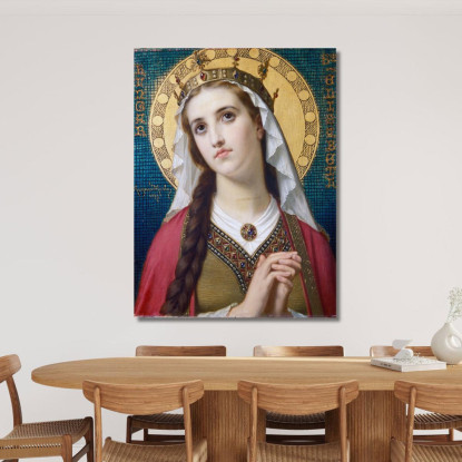 Santa Elisabetta D'Ungheria Hugues Merle hmr21 quadro stampato su tela