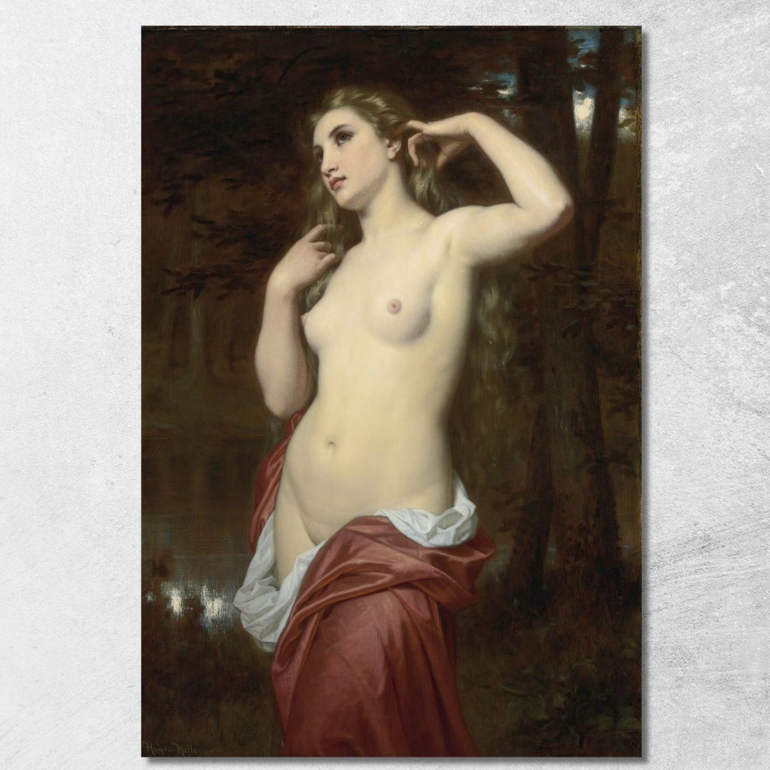 La Bagnante Hugues Merle hmr22 quadro stampato su tela La Bagnante Hugues Merle hmr22 quadro stampato su tela