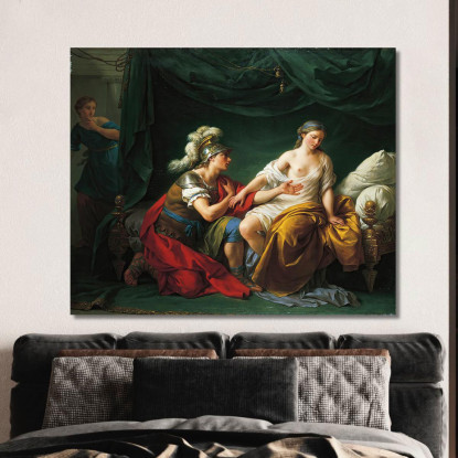 Alcibiade In Ginocchio Davanti Alla Sua Amante Louis-Jean-François Lagrenée ljf1 quadro stampato su tela