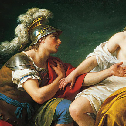 Alcibiade In Ginocchio Davanti Alla Sua Amante Louis-Jean-François Lagrenée ljf1 quadro stampato su tela