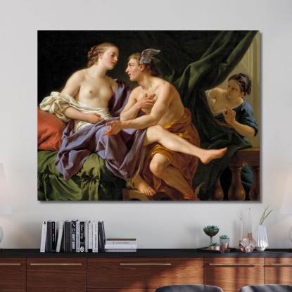 Mercurio Erse E Aglauro Louis-Jean-François Lagrenée ljf17 quadro stampato su tela