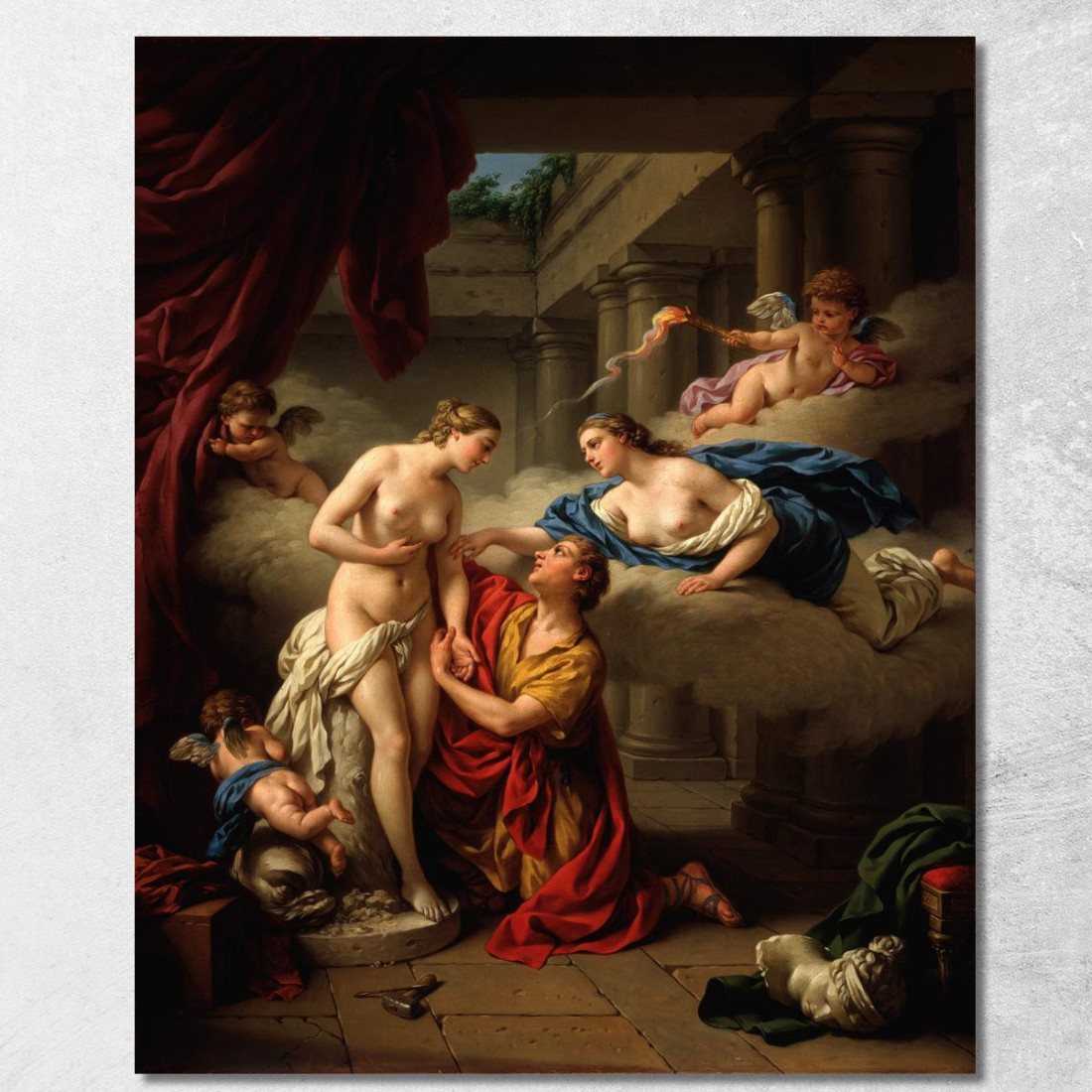 Pigmalione E La Sua Statua Louis-Jean-François Lagrenée ljf19 quadro stampato su tela Pigmalione E La Sua Statua Louis-Jean-François Lagrenée ljf19 quadro stampato su tela