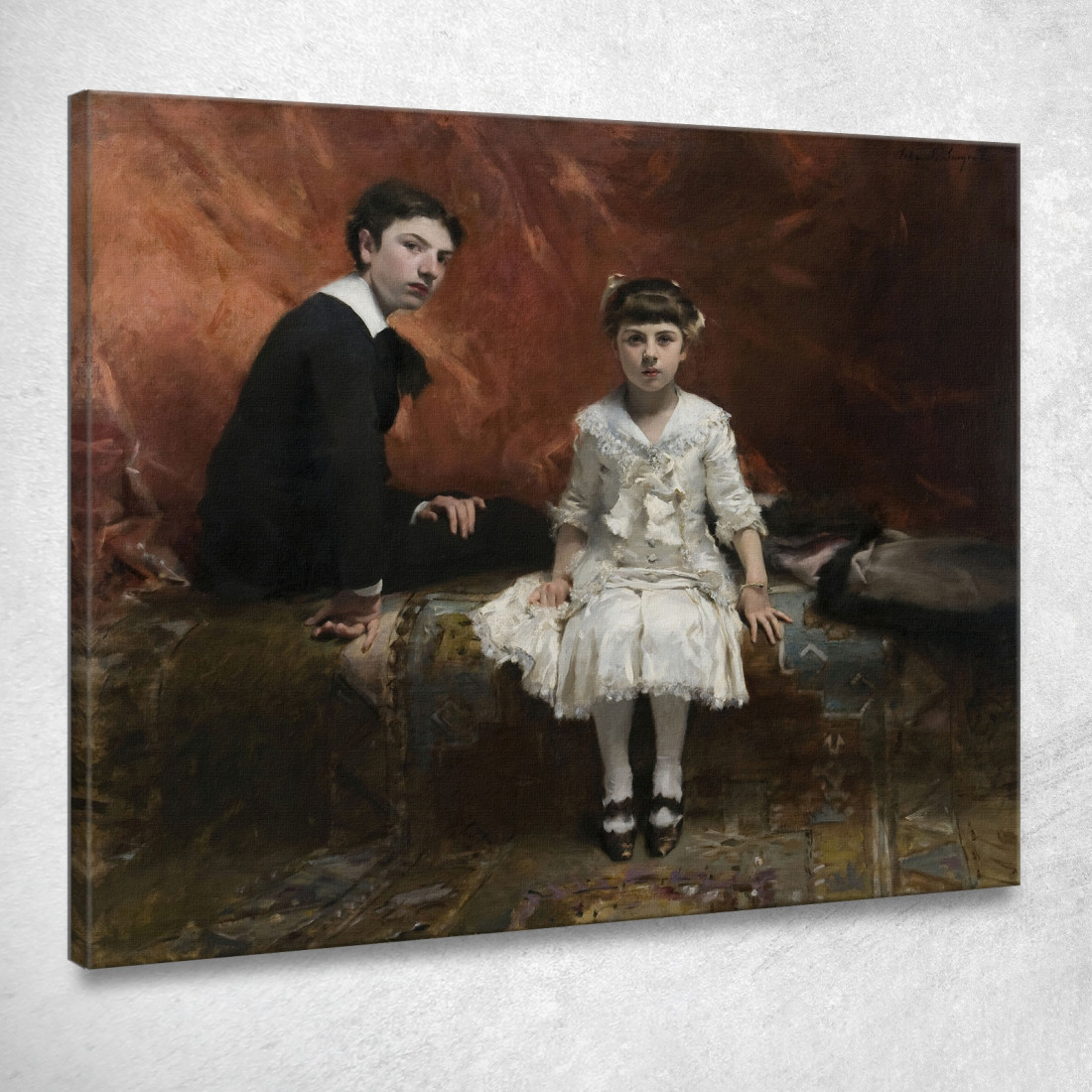 Ritratto Di Édouard E Marie-Louise Pailleron John Singer Sargent jss248 quadro stampato su tela Ritratto Di Édouard E Marie-Louise Pailleron John Singer Sargent jss248 quadro stampato su tela