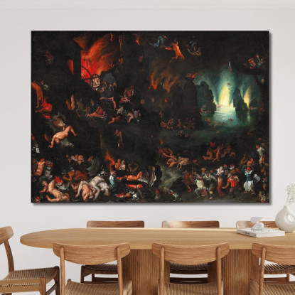 Una Scena Dell'Inferno Jan Brueghel The Elder jbe4 quadro stampato su tela