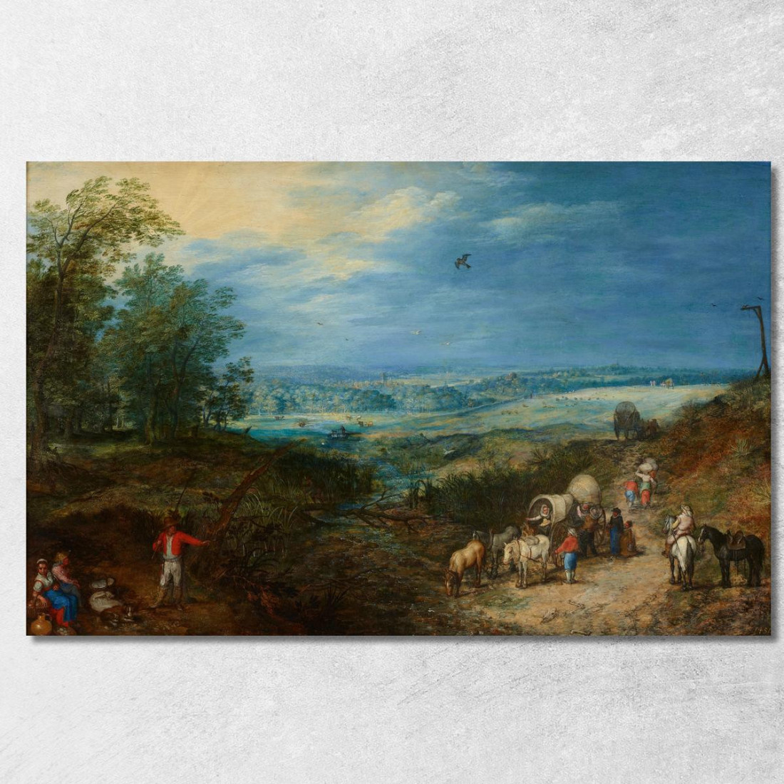 Paesaggio Con Contadini Jan Brueghel The Elder jbe20 quadro stampato su tela Paesaggio Con Contadini Jan Brueghel The Elder jbe20 quadro stampato su tela