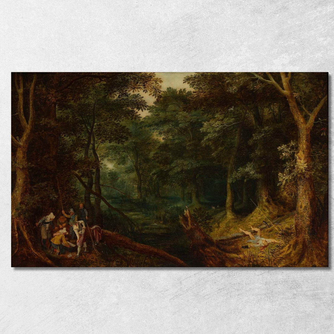 Paesaggio Con Briganti Che Dividono Il Bottino Jan Brueghel The Elder jbe21 quadro stampato su tela Paesaggio Con Briganti Che Dividono Il Bottino Jan Brueghel The Elder jbe21 quadro stampato su tela