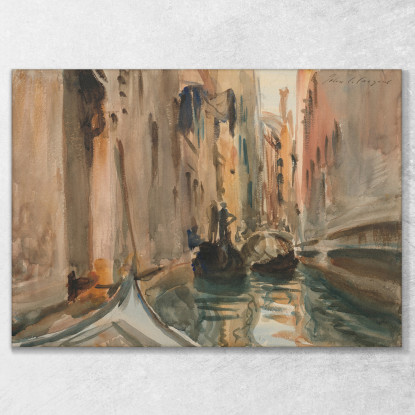 Rio Di San Salvatore Venice  John Singer Sargent jss253 quadro stampato su tela