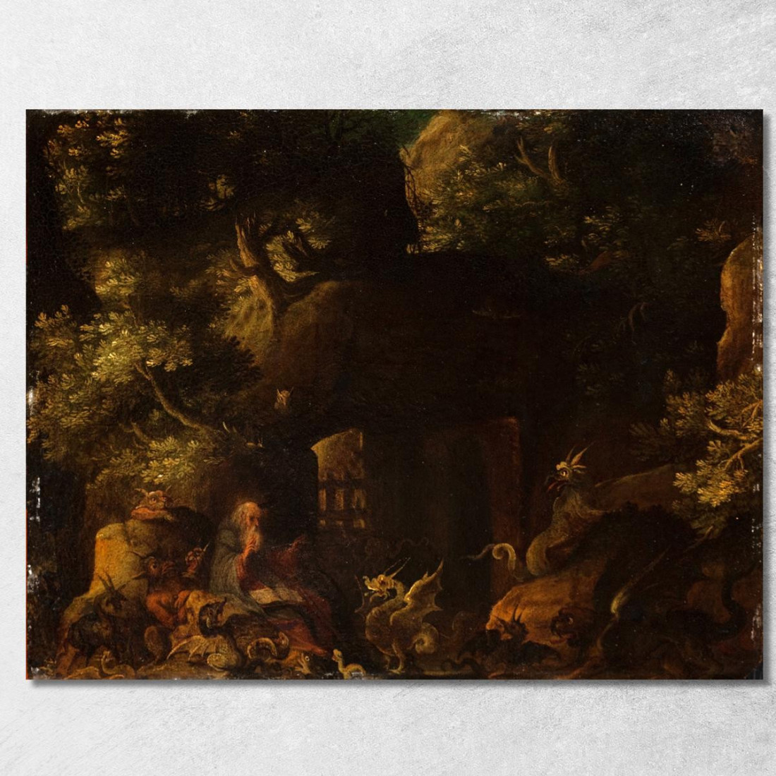 La Tentazione Di Sant'Antonio Jan Brueghel The Elder jbe45 quadro stampato su tela La Tentazione Di Sant'Antonio Jan Brueghel The Elder jbe45 quadro stampato su tela