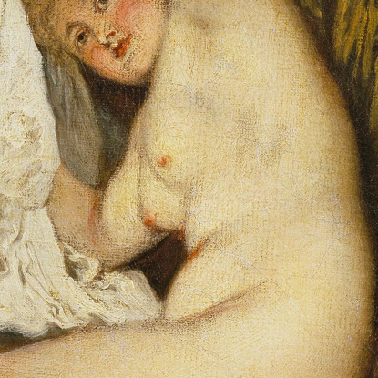 Una Donna Alla Sua Toilette Jean-Antoine Watteau jaw2 quadro stampato su tela