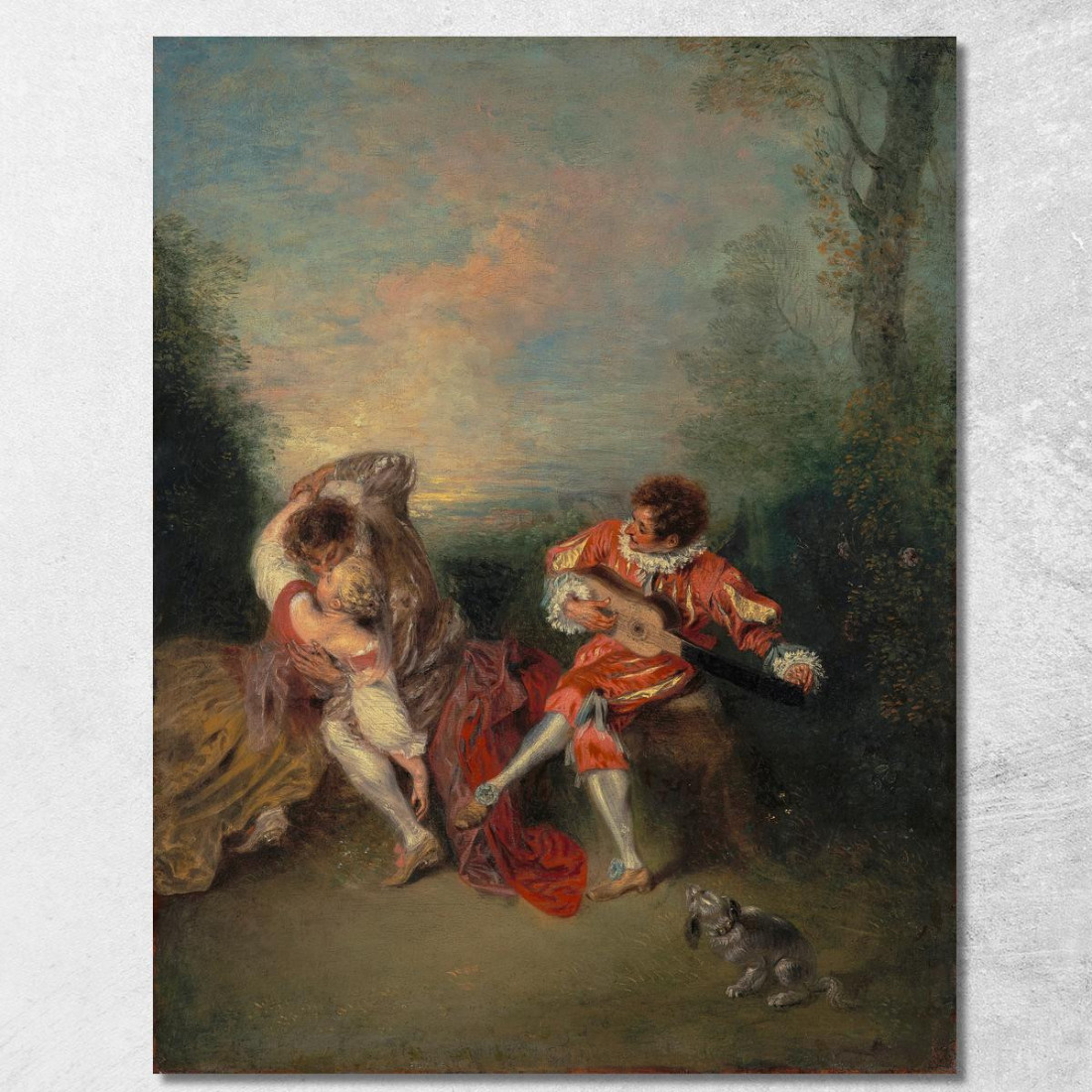La Sorpresa Jean-Antoine Watteau jaw15 quadro stampato su tela La Sorpresa Jean-Antoine Watteau jaw15 quadro stampato su tela