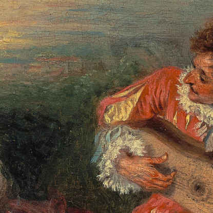 La Sorpresa Jean-Antoine Watteau jaw15 quadro stampato su tela