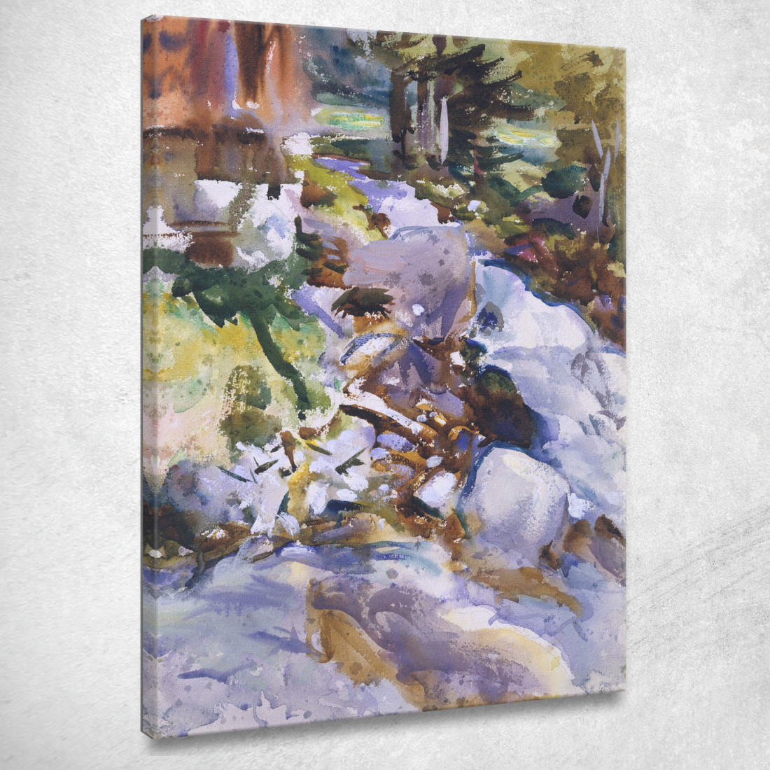 Ruscello Impetuoso John Singer Sargent jss259 quadro stampato su tela Ruscello Impetuoso John Singer Sargent jss259 quadro stampato su tela