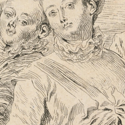 Gli Abiti Sono Italiani Jean-Antoine Watteau jaw31 quadro stampato su tela