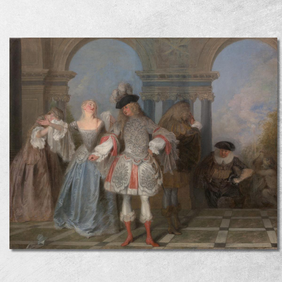 I Comici Francesi Jean-Antoine Watteau jaw36 quadro stampato su tela I Comici Francesi Jean-Antoine Watteau jaw36 quadro stampato su tela
