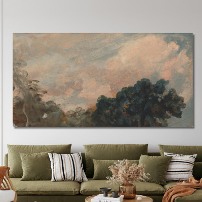 Studio Di Nuvole Con Alberi John Constable jcn23 quadro stampato su tela