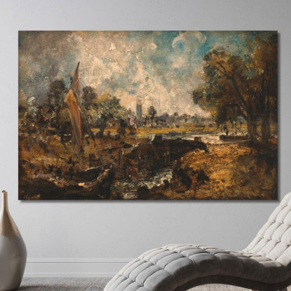Chiusa Di Dedham 2 John Constable jcn29 quadro stampato su tela