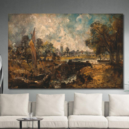Chiusa Di Dedham 2 John Constable jcn29 quadro stampato su tela