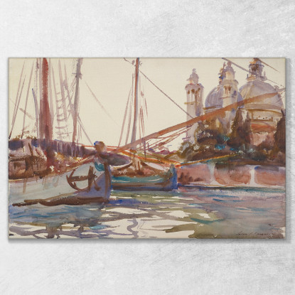 Santa Maria Della Salute Venice  John Singer Sargent jss264 quadro stampato su tela