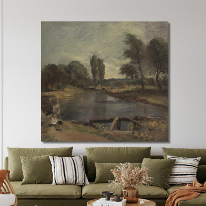 Chiusa Di Flatford John Constable jcn37 quadro stampato su tela