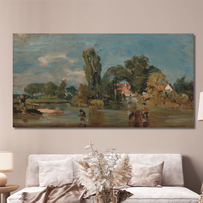 Mulino Di Flatford 2 John Constable jcn38 quadro stampato su tela