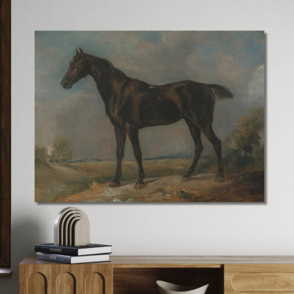 Il Cavallo Nero Da Sella Di Golding Constable John Constable jcn40 quadro stampato su tela