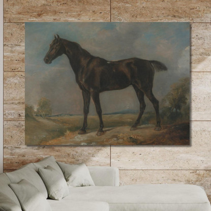 Il Cavallo Nero Da Sella Di Golding Constable John Constable jcn40 quadro stampato su tela
