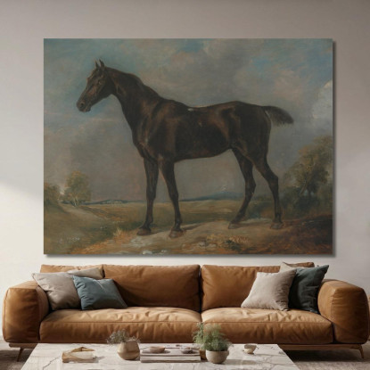 Il Cavallo Nero Da Sella Di Golding Constable John Constable jcn40 quadro stampato su tela