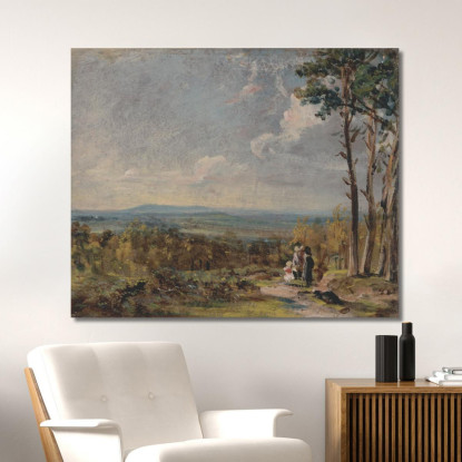Hampstead Heath Guardando Verso Harrow John Constable jcn44 quadro stampato su tela