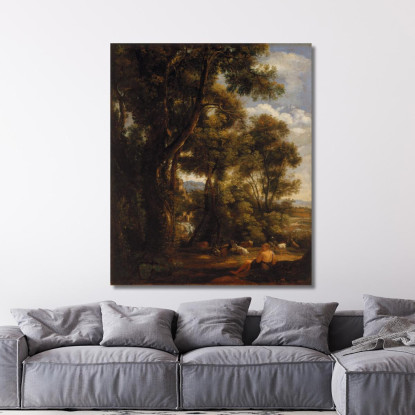 Paesaggio Con Pastore E Capre John Constable jcn56 quadro stampato su tela
