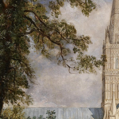 Cattedrale Di Salisbury Dal Giardino Del Vescovo John Constable jcn70 quadro stampato su tela