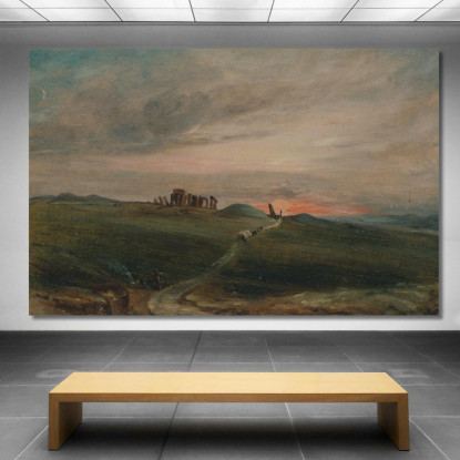 Stonehenge Al Tramonto John Constable jcn81 quadro stampato su tela