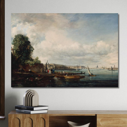 Ponte Di Waterloo John Constable jcn100 quadro stampato su tela