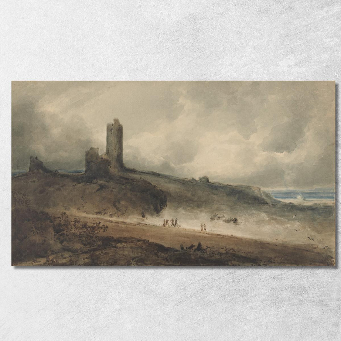 Castello Di Aberystwyth John Sell Cotman jsc5 quadro stampato su tela Castello Di Aberystwyth John Sell Cotman jsc5 quadro stampato su tela